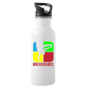 Breakdancing - Water bottle with straw - white - Right