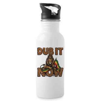 Dub It Now Holz Reggae - Trinkflasche mit integriertem Trinkhalm - Weiß - Rechts