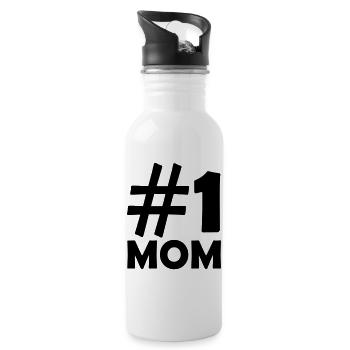 # 1 Mom - Trinkflasche mit integriertem Trinkhalm - Weiß - Rechts
