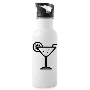 cocktail - Gourde avec paille intégrée - blanc - Droite