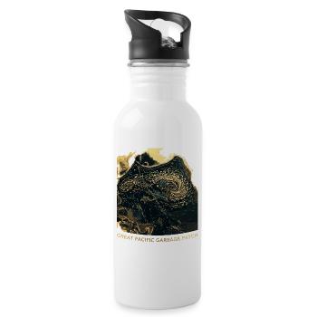 Pacific Garbage Patch - Water bottle with straw - white - Right