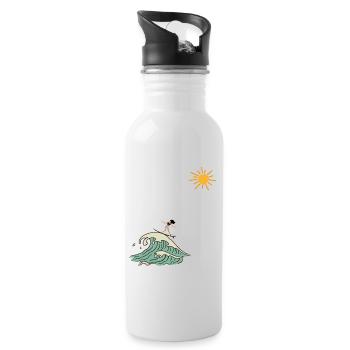 Surfer - Water bottle with straw - white - Right