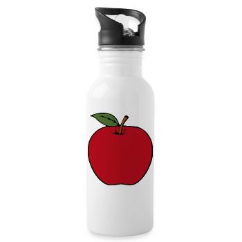 Cadeau minimaliste Apple - Gourde avec paille intégrée - blanc - Droite