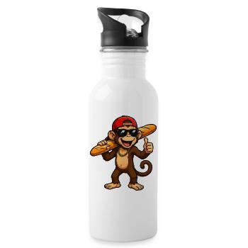 monkey-baguette-cool - Water bottle with straw - white - Right