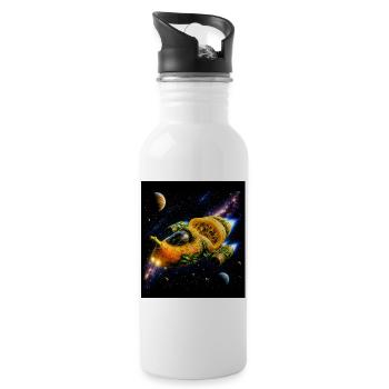 Aventure spatiale Citrus - Gourde avec paille intégrée - blanc - Droite