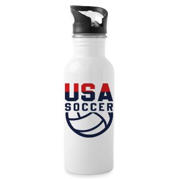 USA Soccer - Water bottle with straw - white - Right