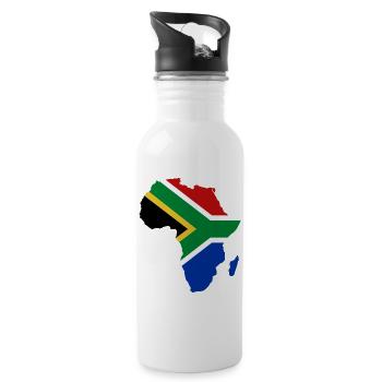 Suedafrika_Flagge_Afrika - Gourde avec paille intégrée - blanc - Droite