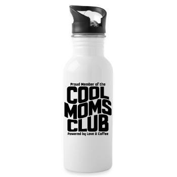 Cadeau des mamans pour la fête des mères - Club des mamans cool - Gourde avec paille intégrée - blanc - Droite
