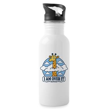 Giraffe Leave-it-behind - Trinkflasche mit integriertem Trinkhalm - Weiß - Rechts