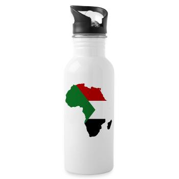 Sudan_Flagge_Afrika - Water bottle with straw - white - Right