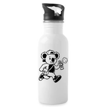 Graffiti - Trinkflasche mit integriertem Trinkhalm - Weiß - Rechts