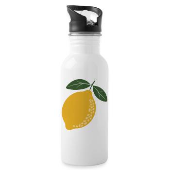 Lemon Grove Botanical - Water bottle with straw - white - Right