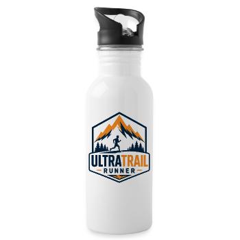 Coureur d’ultra-trail - Gourde avec paille intégrée - blanc - Droite