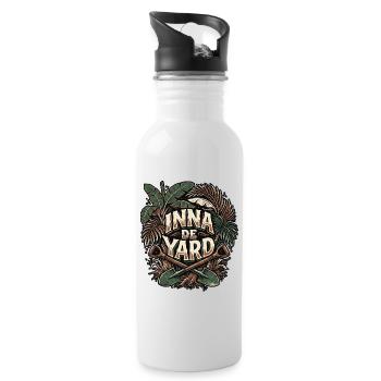 Inna De Yard Gardening - Trinkflasche mit integriertem Trinkhalm - Weiß - Rechts
