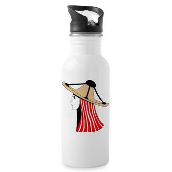 Mandil w Chachiya: Symbols of Jebala Identity - Water bottle with straw - white - Right