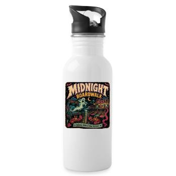 T-shirt rétro Halloween Gamer de Midnight Boardwalk - Gourde avec paille intégrée - blanc - Droite
