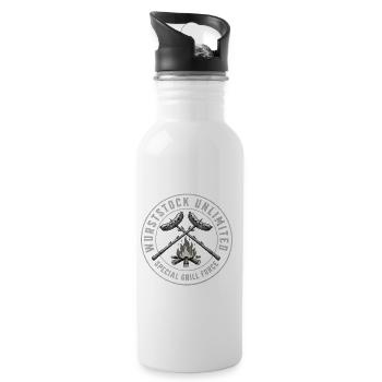 Wurststock Unlimited Grill Force - Trinkflasche mit integriertem Trinkhalm - Weiß - Rechts