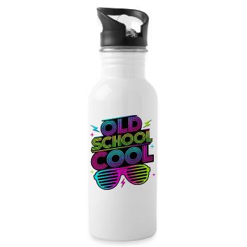 Costumes old school cool des années 80 - Gourde avec paille intégrée - blanc - Droite