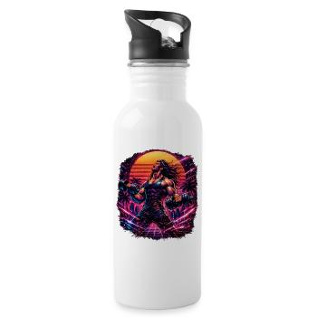 Workout - Water bottle with straw - white - Right