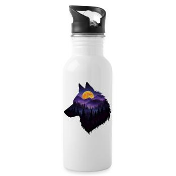 The Forest In Me - Water bottle with straw - white - Right