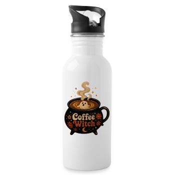 T-shirt Sorcière Sorcière du Café Chaudron Fantôme du Café - Gourde avec paille intégrée - blanc - Droite