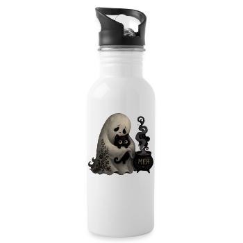 T-shirt Halloween Chaudron de Chat Fantôme MEH - Gourde avec paille intégrée - blanc - Droite