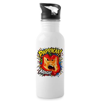 Comic Peppers - Water bottle with straw - white - Right