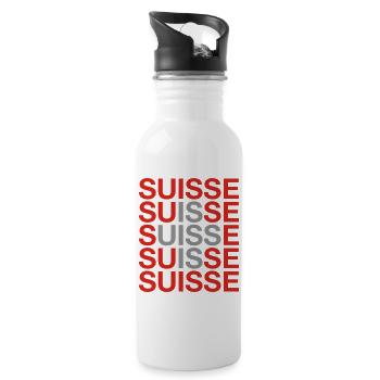 SCHWEIZ 2024 - Schweiz - Switzerland -Suisse - Water bottle with straw - white - Right