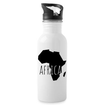 africa - Gourde avec paille intégrée - blanc - Droite