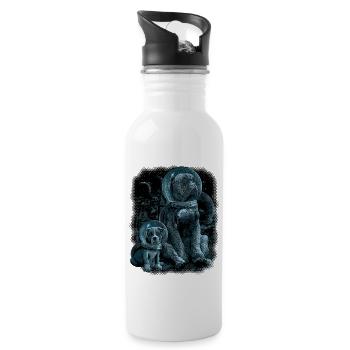 WE MISS HOME - Water bottle with straw - white - Right