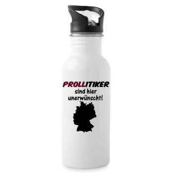 PROLLitiker Politik Politiker Wahl Partei Geschenk - Trinkflasche mit integriertem Trinkhalm - Weiß - Rechts