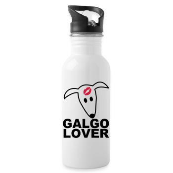 Galgolover - Trinkflasche mit integriertem Trinkhalm - Weiß - Rechts
