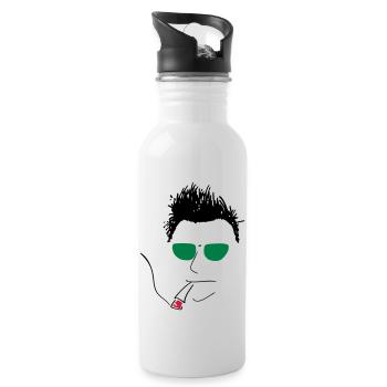 hipster_17 - Trinkflasche mit integriertem Trinkhalm - Weiß - Rechts