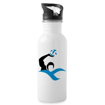 water polo - Water bottle with straw - white - Right