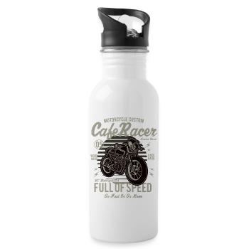 Cafe Racer - Water bottle with straw - white - Right