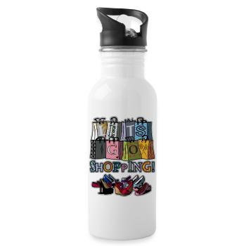 Shopping - Water bottle with straw - white - Right