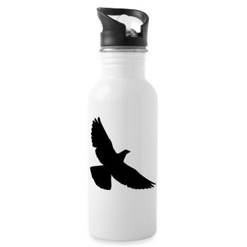 Taube - Trinkflasche mit integriertem Trinkhalm - Weiß - Rechts