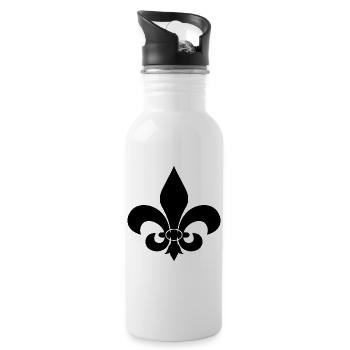 FLEUR DE LIS SHIRT - Water bottle with straw - white - Right