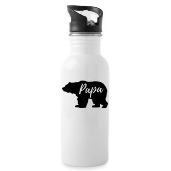 Daddy Bear - Water bottle with straw - white - Right