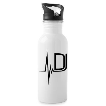 dj_pulse - Trinkflasche mit integriertem Trinkhalm - Weiß - Rechts