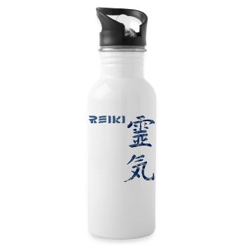 reiki japanisch e 12 - Trinkflasche mit integriertem Trinkhalm - Weiß - Rechts