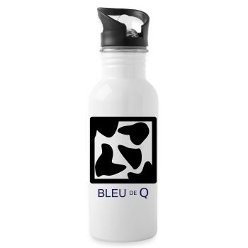 blöde Q - Trinkflasche mit integriertem Trinkhalm - Weiß - Rechts