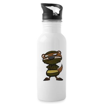 Otter Ninja - Trinkflasche mit integriertem Trinkhalm - Weiß - Rechts