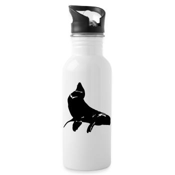 Fur Seal - Water bottle with straw - white - Right