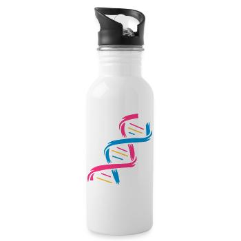 The structure of a DNA molecule - Water bottle with straw - white - Right