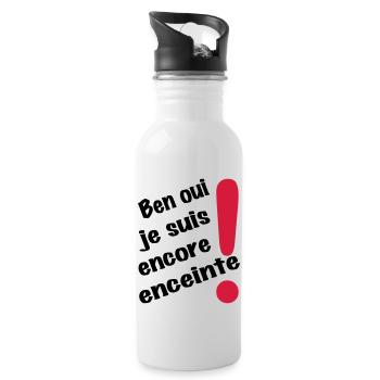 encore enceinte - Gourde avec paille intégrée - blanc - Droite