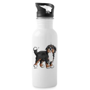 Bonne bouvier bernois - Chien - Chiens - Gourde avec paille intégrée - blanc - Droite