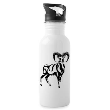 Mouflon - Water bottle with straw - white - Right
