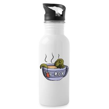 Tea-Rex - Gourde avec paille intégrée - blanc - Droite