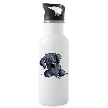 Schnauzer - Water bottle with straw - white - Right
